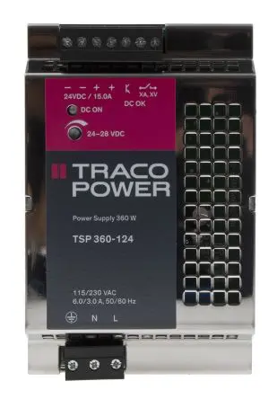 Produktfoto 1 von TRACOPOWER TSP DIN-Schienen Netzteil Geschalteter Modus 264V ac AC / 15 A 28V dc DC 360 W
