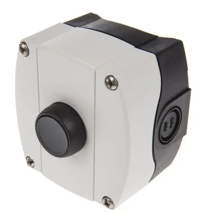Produktfoto 1 von Allen Bradley Drucktaster-Steuerstation 1 Schließer Schwarz Kunststoff, IP66 Grau Ø 22 mm