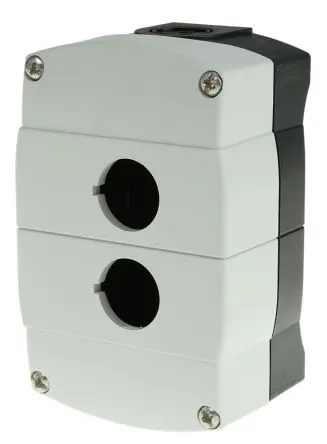 Produktfoto 1 von Allen Bradley 800F Drucktastengehäuse, 2 x Ø 22 mm, Grau, Kunststoff, IP66
