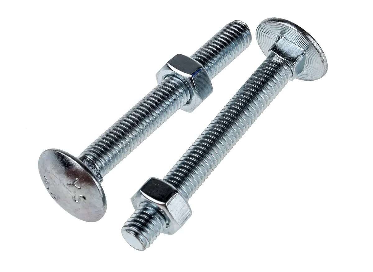 Produktfoto 1 von RS PRO Schlossschrauben Güte 4,8 Stahl Glanzzink Metrisch x 75 mm x 100 mm