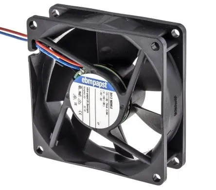 ebm-papst 8400 N Axiallüfter, Hülse, 12V dc / 900 mW 75 mA, 2050 U/min, 45 m³/h IP68 80 mm 80mm 25 mm