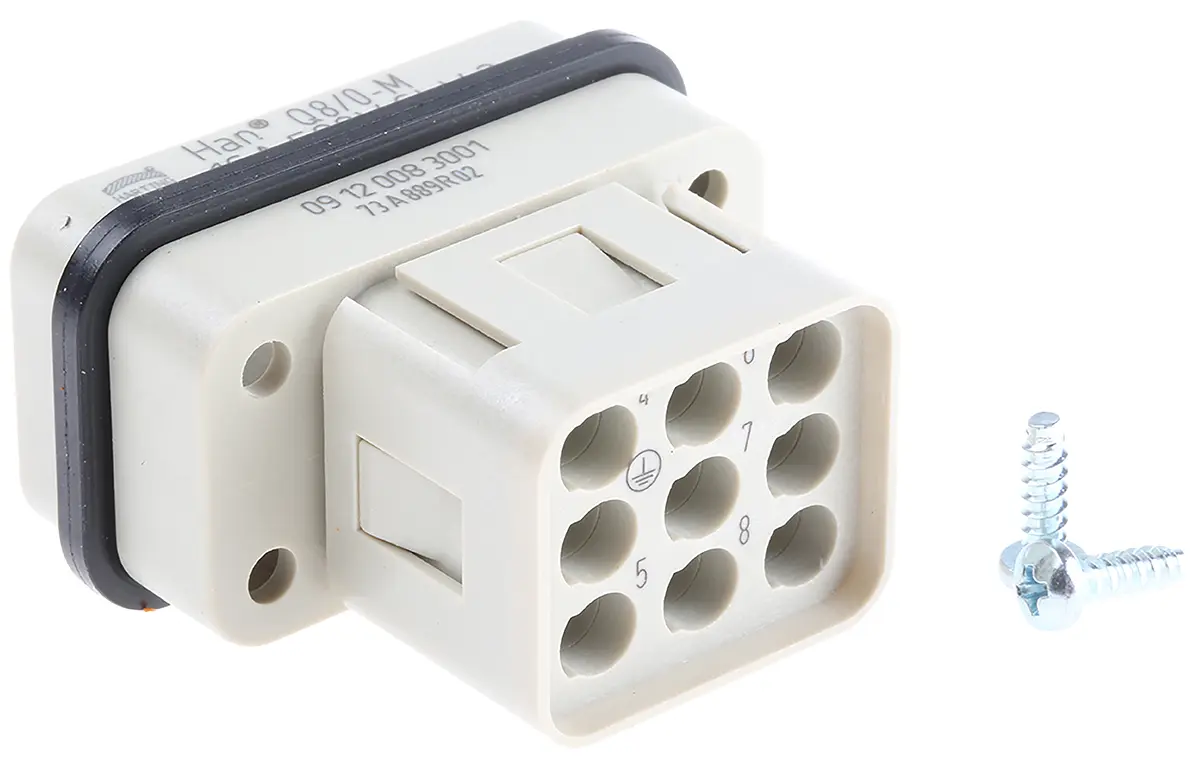 Produktfoto 1 von HARTING Han Q Industrie-Steckverbinder Kontakteinsatz, 9-polig 16A Stecker