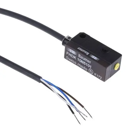 Produktfoto 1 von Baumer FHDK 10N Kubisch Optischer Sensor, Diffus, NPN Ausgang, 4-polig M8