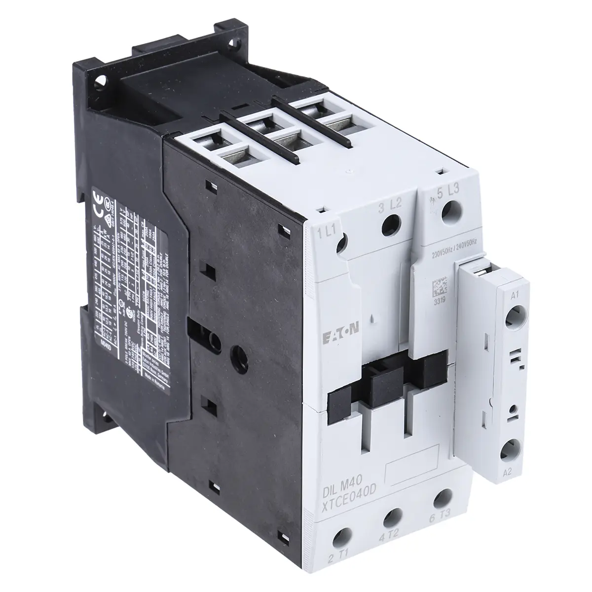 Produktfoto 1 von Eaton xStart Leistungsschütz 230 V ac-Spule, 3 -polig , 400 V ac / 40 A 18,5 kW 3 Schließer 0-Hilfskontakte