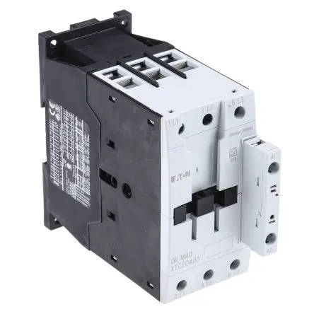 Produktfoto 1 von Eaton DILM Schütz 230V ac-Spule, 3-polig, 400V ac / 40 A 230V ac 18.5 kW 3 Schließer Motorsteuerung,