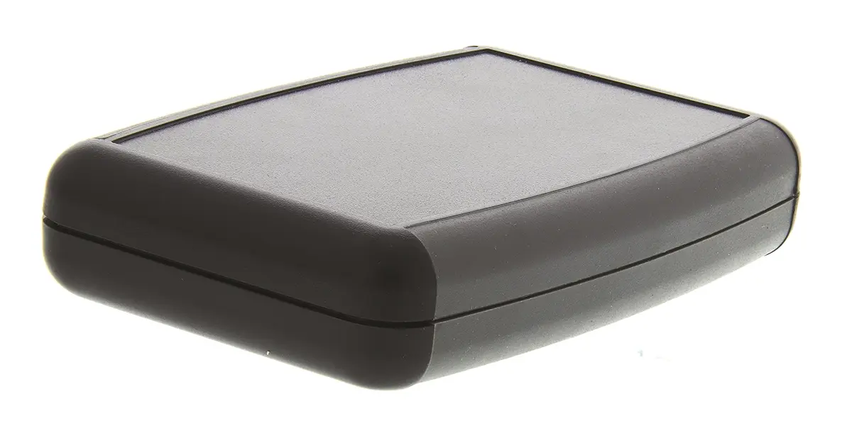 Produktfoto 1 von Hammond Serie 1553 Tragbares Gehäuse, ABS, 79 mm, 117 mm, H. 24 mm, Schwarz, IP54