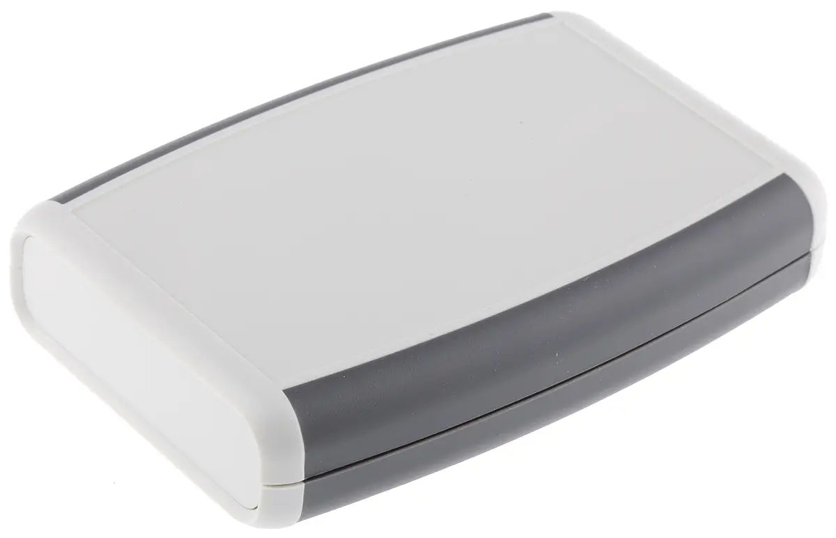 Produktfoto 1 von Hammond Serie 1553 Tragbares Gehäuse, ABS, 79 mm, 117 mm, H. 24 mm, Grau, IP54