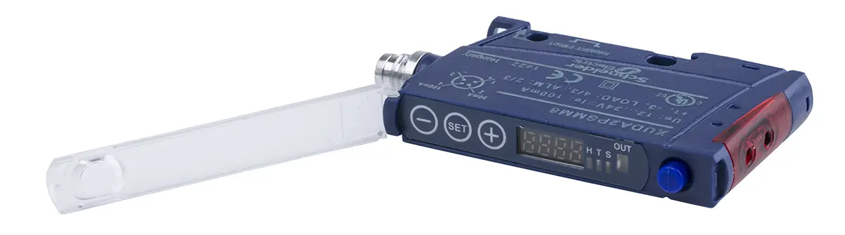 Produktfoto 1 von Telemecanique Sensors Glas Halbleiter LWL-Sensor Kabel 5 kHz IP64, IP65 0.1 ms 26.4 V Rot