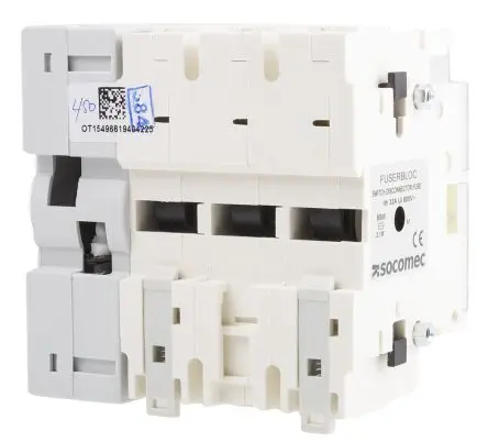 Produktfoto 1 von Socomec FUSERBLOC Sicherungsschalter-Trennschalter / 3-polig 10 A 32A, A1 Sicherungsgröße, 3 phasig