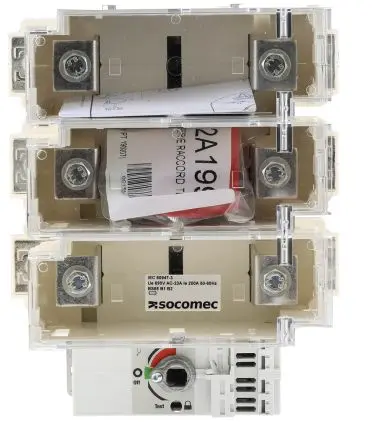 Produktfoto 1 von Socomec FUSERBLOC Sicherungsschalter-Trennschalter / 3-polig 200 A 200A, B1-B2 Sicherungsgröße, 3 phasig