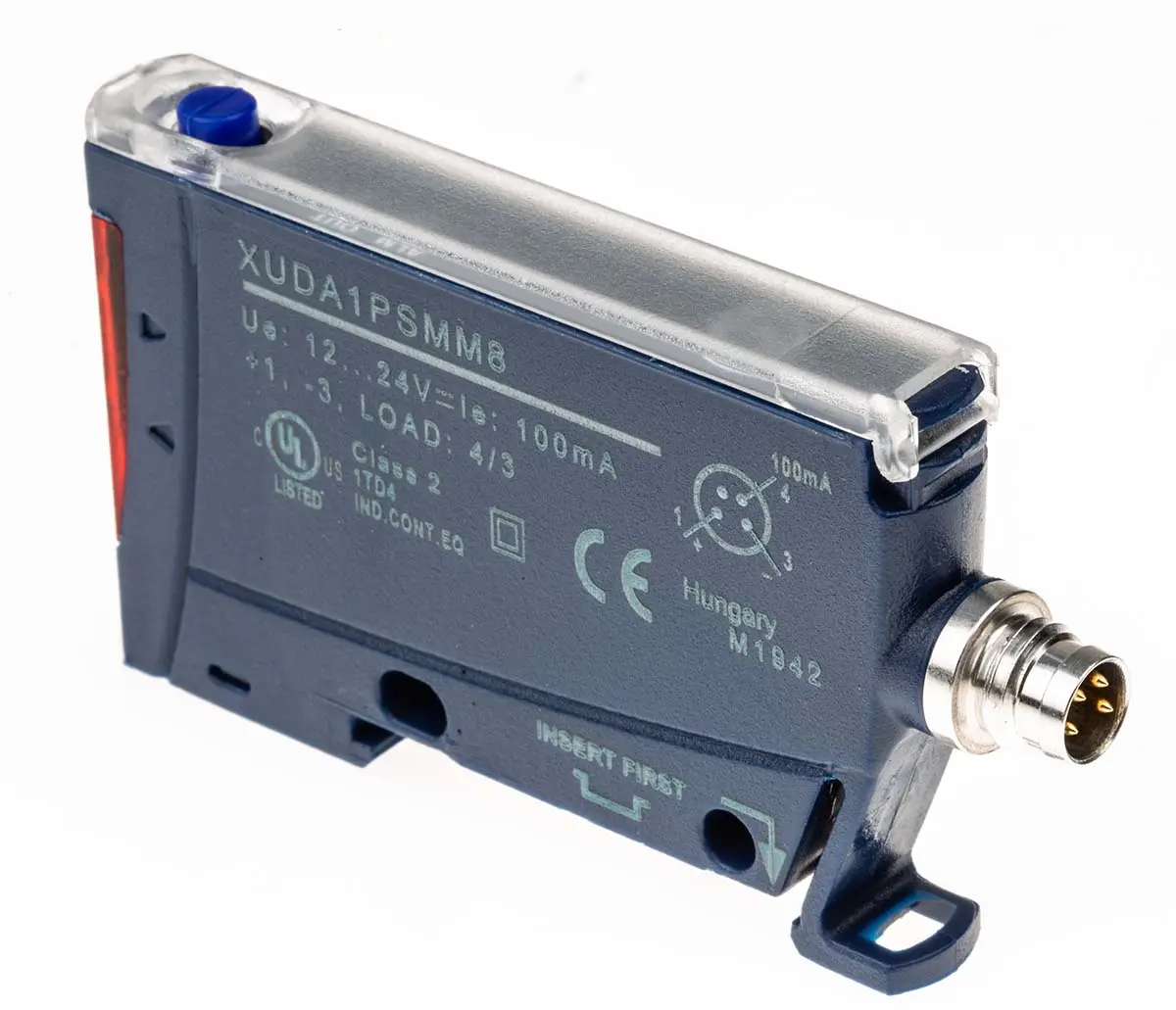 Produktfoto 1 von Telemecanique Sensors Kunststoff PnP LWL-Sensor 4-poliger Stecker 1 kHz IP65 0.5 ms 24 V dc LED
