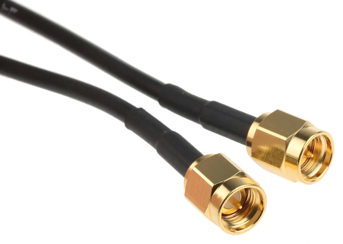 Produktfoto 1 von RS PRO SMA RG174 Koaxialkabel, Abgeschlossen, 50 Ω, 1 m, Schwarz