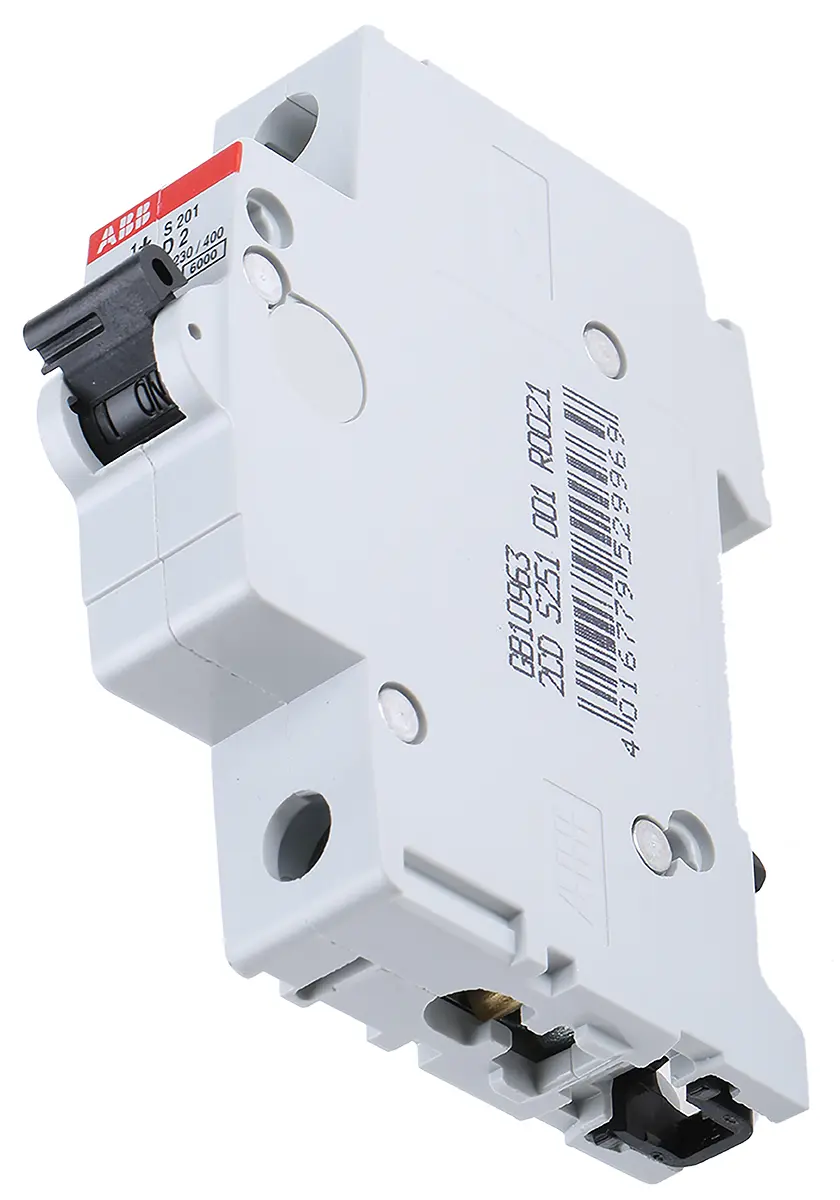 Produktfoto 1 von ABB System Pro M Compact Miniaturüberlastschalter Typ D, Pol 1-polig 2 A 253 V ac, Abschaltvermögen 6 kA System Pro M