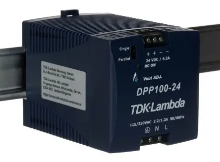 Produktfoto 1 von TDK-Lambda DPP DIN-Schienen Netzteil Geschalteter Modus 264V ac Wechselstrom/Gleichstrom / 4.2 A 24V dc DC 100 W