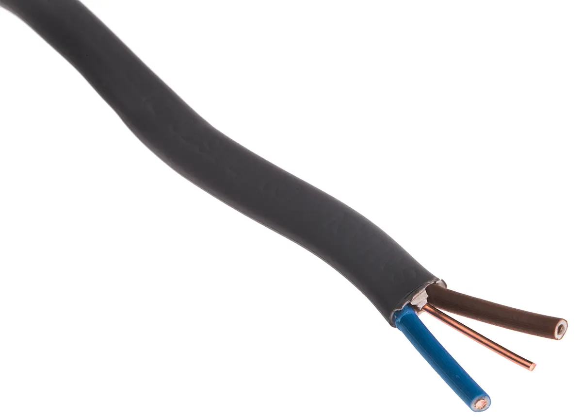 Produktfoto 1 von Prysmian 6242Y Netzkabel, 3-adrig Grau /Ø 8.5 mm Außen-ø , 10 m 70 °C, 240V, Polyvinylchlorid