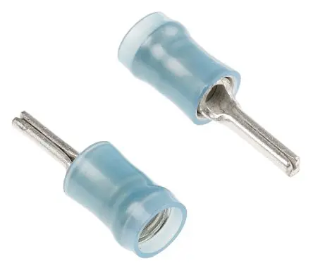 Produktfoto 1 von TE Connectivity Stiftkabelschuh, Serie PIDG Zinn, Blau Isoliert Nylon 16 AWG 14 AWG, Ø 1.8 mm