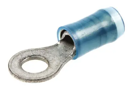 Produktfoto 1 von TE Connectivity PIDG Ringkabelschuh, Isoliert 16 AWG, Nylon, Blau, 14 AWG max.AWG, aussen ø 8.71 mm, innen ø 4.17 mm, M4