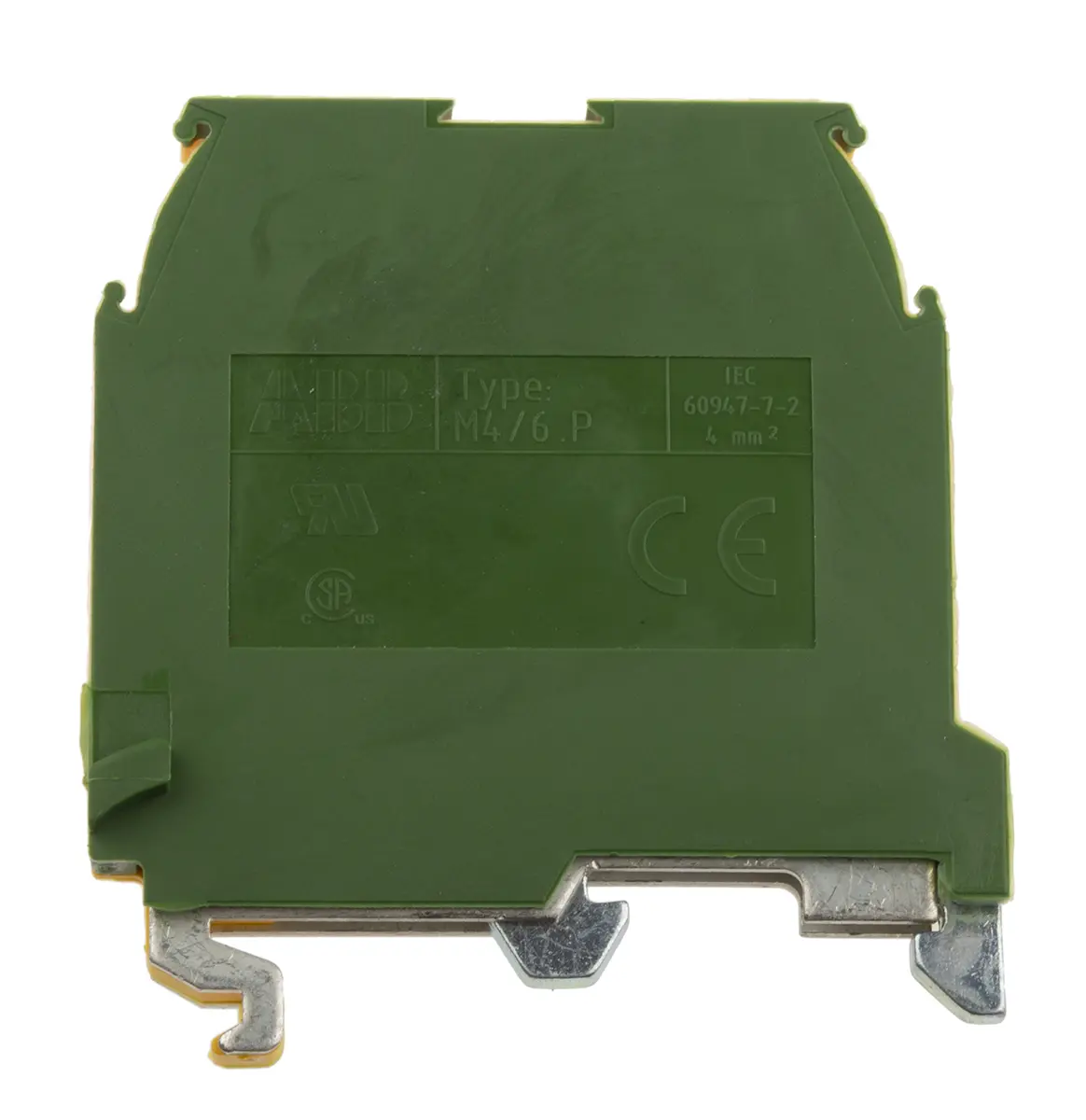 Produktfoto 1 von Entrelec SNA Schutzleiterklemme 1 Gelb, Grün, 4 mm², 800 V ac Schraubbefestigung