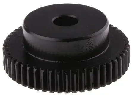 Produktfoto 1 von RS PRO Stahl Stirnrad 50 Zähne / Modul 1, Wälzkreis-Ø 50 mm, Nabe Ø 35 mm / Bohrung 10 mm