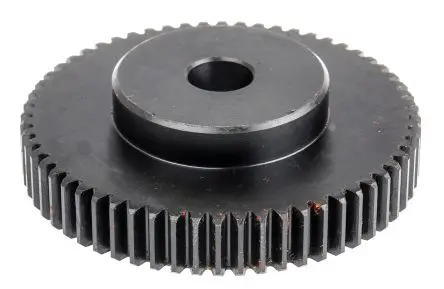 Produktfoto 1 von RS PRO Stahl Stirnrad 60 Zähne / Modul 1.5, Wälzkreis-Ø 90 mm, Nabe Ø 50 mm / Bohrung 15 mm