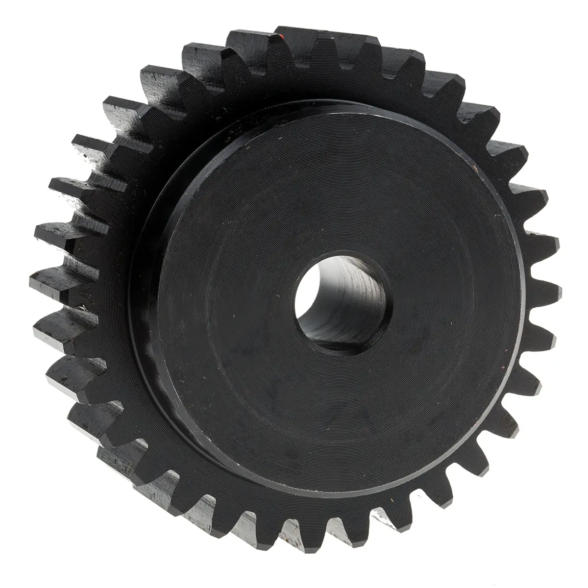 Produktfoto 1 von RS PRO Stahl Stirnrad 32 Zähne / Modul 2, Wälzkreis-Ø 64 mm, Nabe Ø 50 mm / Bohrung 12 mm