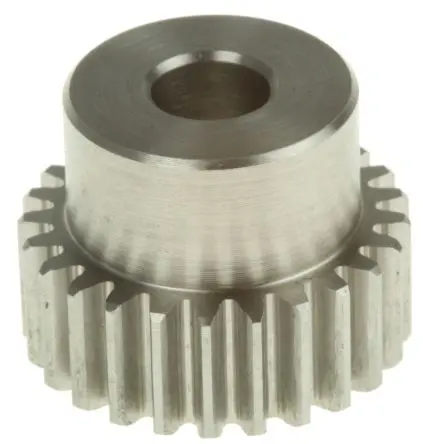 Produktfoto 1 von RS PRO Edelstahl Stirnrad 25 Zähne / Modul 1, Wälzkreis-Ø 25 mm, Nabe Ø 20 mm / Bohrung 8 mm