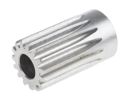 Produktfoto 1 von RS PRO Edelstahl Stirnrad 15 Zähne / Modul 1, Wälzkreis-Ø 15 mm, Nabe Ø 17 mm / Bohrung 8 mm