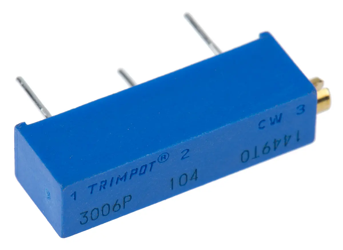 Bourns 3006 15-Gang Durchsteckmontage Trimm-Potentiometer, Seitliche Einstellung, 100 kΩ, 10 %, 0.75 W, Stift, L. 20.57