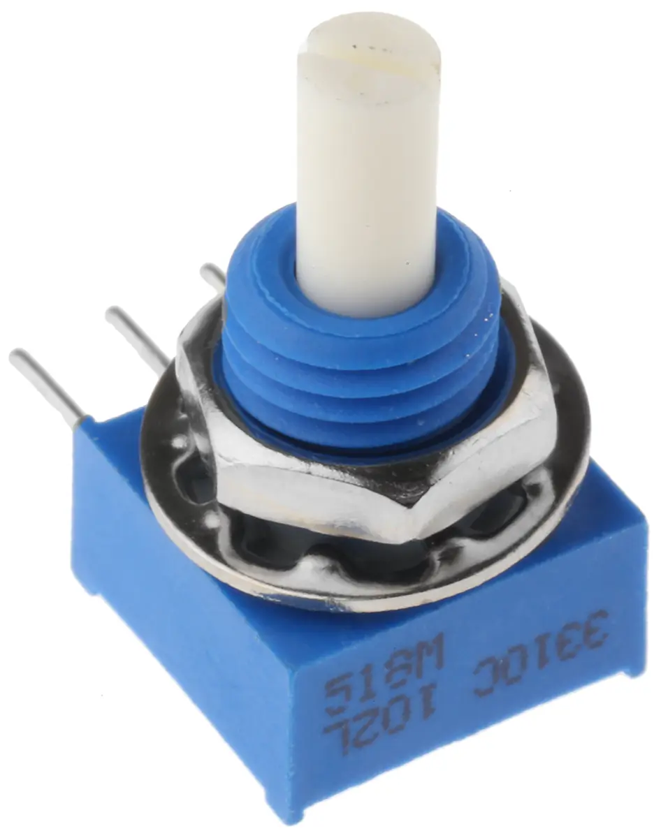 Produktfoto 1 von Bourns 3310 Panel Drehen Potenziometer 1 kΩ 20 % / 0.25 W, Schaft-Ø 3.18 mm