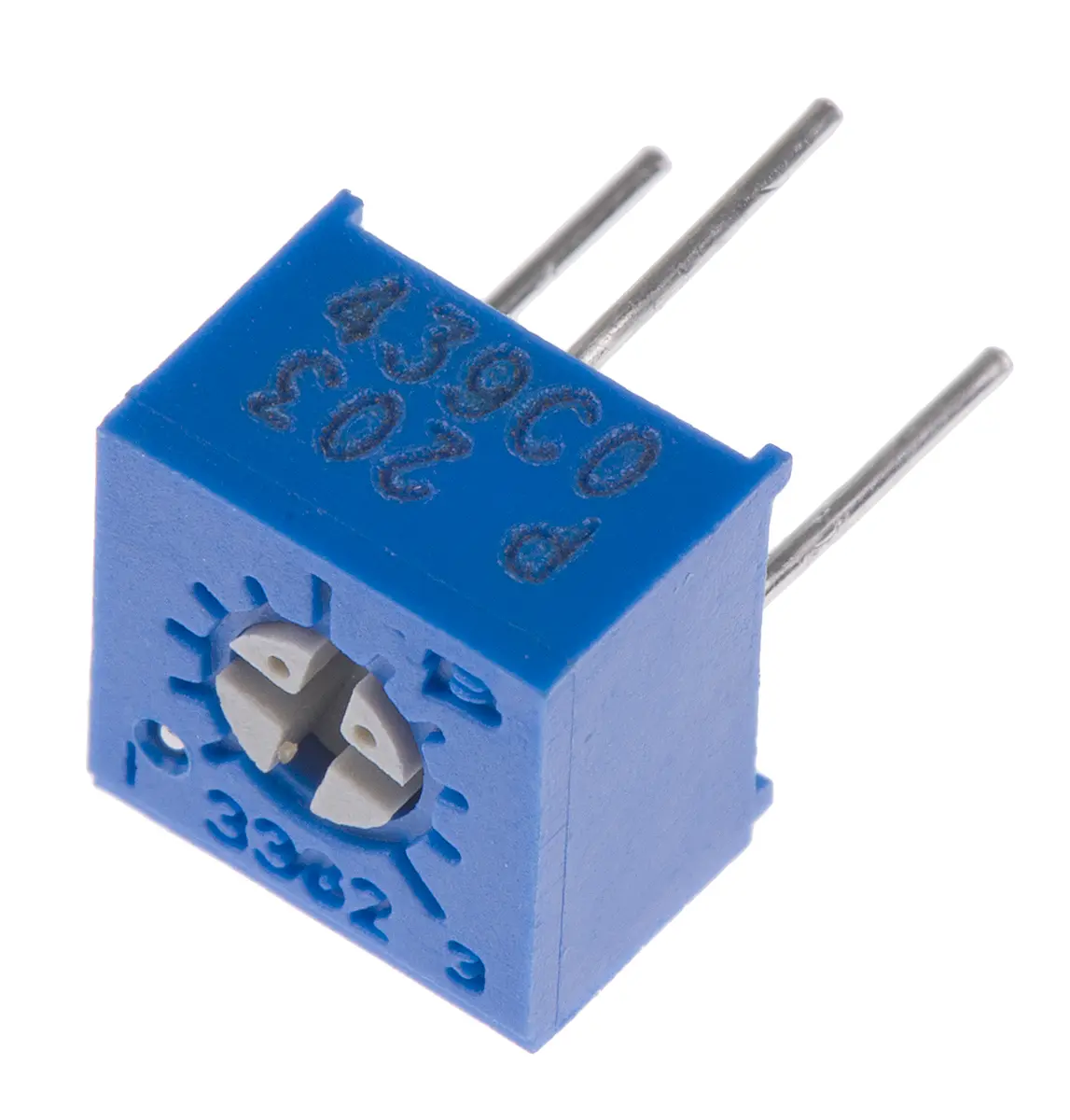 Bourns 3362 1-Gang Durchsteckmontage Trimm-Potentiometer, Einstellung von oben, 20 kΩ, 10 %, 0.5 W, Stift, L. 6.6 mm