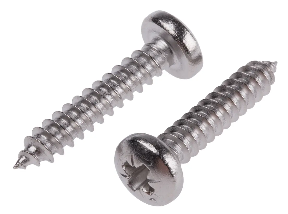 Produktfoto 1 von RS PRO Selbstschneidende Schraube DIN 7981C Pozidriv, Edelstahl Flachrund x 1 in glatt