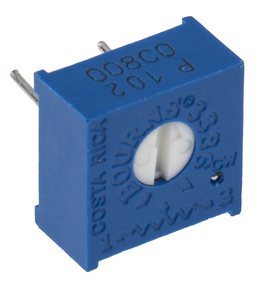 Bourns 3386 1-Gang Durchsteckmontage Trimm-Potentiometer, Einstellung von oben, 1 kΩ, 10 %, 0.5 W, Stift, L. 9.53 mm