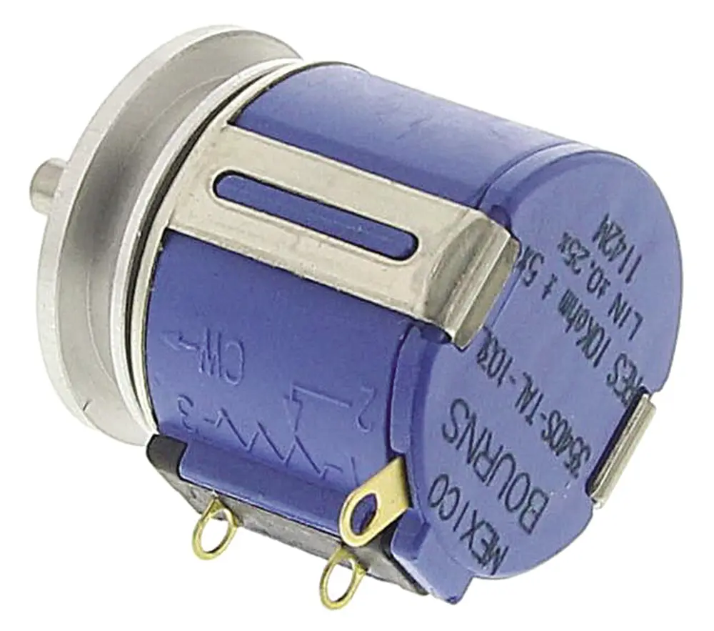 Bourns 3540, Schraubmontage 10-Gang Dreh Potentiometer 10kΩ / 2W , Schaft-Ø 3,18 mm