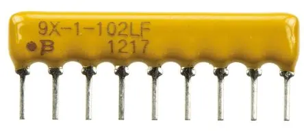 Produktfoto 1 von Bourns Serie 4600X Widerstands-Array BUS, 8 x 1 kΩ, 1.13 W 2 %, Bauform SIP Lot