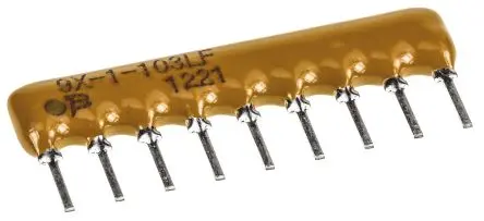 Produktfoto 1 von Bourns Serie 4600X Widerstands-Array BUS, 8 x 10 kΩ, 1.13 W 2 %, Bauform SIP Lot