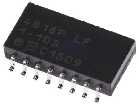 Produktfoto 1 von Bourns Serie 4800P Widerstands-Array ISOL, 8 x 10 kΩ, 1.28 W 2 %, Bauform SoM SMD