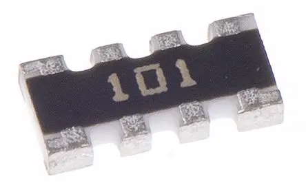 Produktfoto 1 von Bourns Serie CAY16 Widerstands-Array ISOL, 4 x 100 Ω, 0.25 W 5 %, Bauform 1206 Konvex
