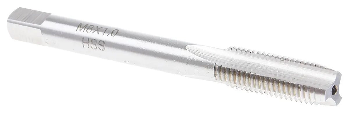 Produktfoto 1 von RS PRO Gewindebohrer HSS, Metrisch Fein Zweiter Schnitt, 1-teilig M8
