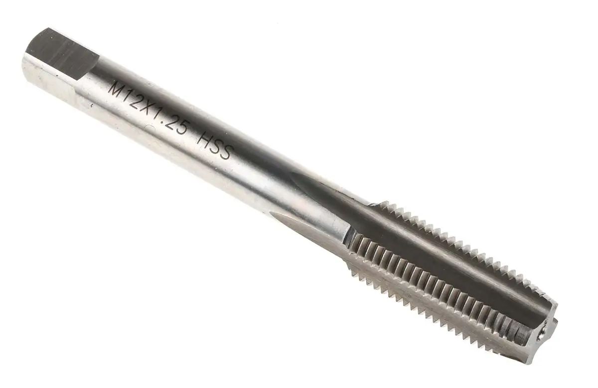 Produktfoto 1 von RS PRO Gewindebohrer HSS, Metrisch Fein Zweiter Schnitt, 1-teilig M12