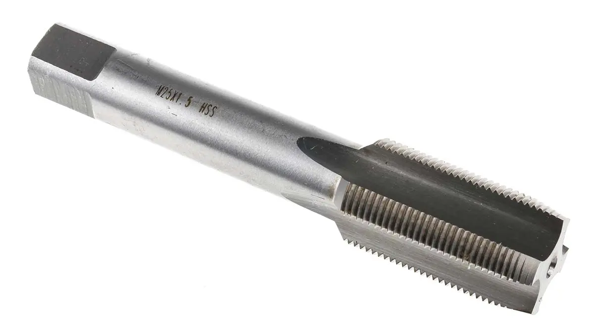 Produktfoto 1 von RS PRO Gewindebohrer HSS, Metrisch Fein Gerade Nut, 1-teilig M25