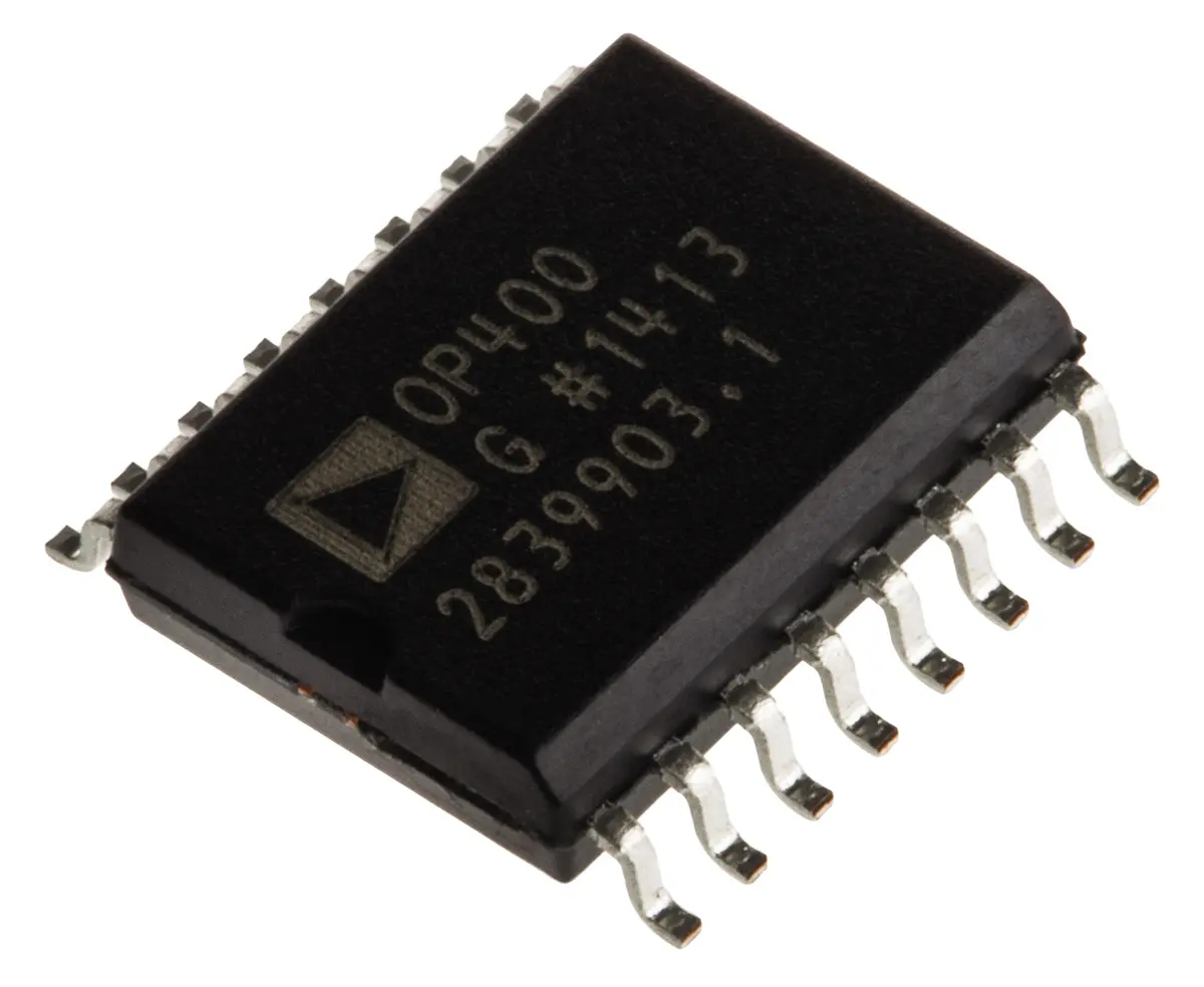Produktfoto 1 von Analog Devices Operationsverstärker Oberfläche 500 kHz SOIC W, biplor typ. 20 V, 16-Pin