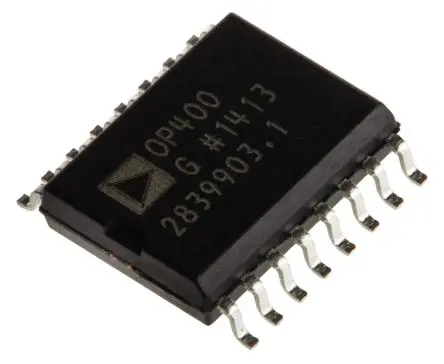 Produktfoto 1 von Analog Devices Operationsverstärker Oberfläche 500 kHz SOIC W, biplor typ. 20V, 16-Pin