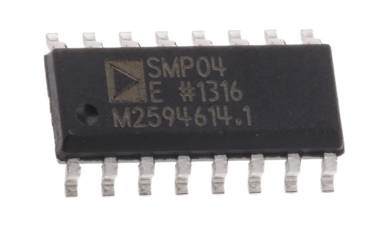Produktfoto 1 von Analog Devices Sample & Hold Schaltung 11 μs 4-Kanal Oberfläche SOIC, 16-Pin