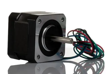 Produktfoto 1 von RS PRO 0.9 ° Schrittmotor 2.8V / 1.33A 2.2mNm, 42.3 x 42.3 mm Wellen-Ø 5 mm