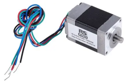 Produktfoto 1 von RS PRO 1.8 ° Schrittmotor 3.96V / 600mA 17.5mNm, 20.2 x 20.2 mm Wellen-Ø 4 mm