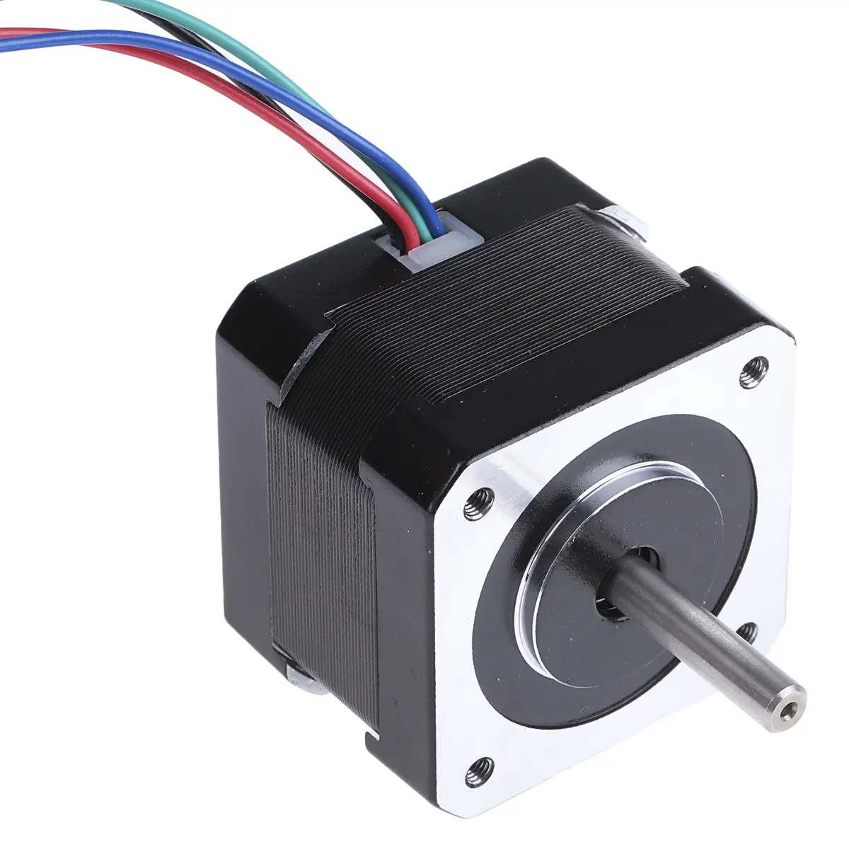 Produktfoto 1 von RS PRO 1.8 ° Schrittmotor 2.8 V / 1.33 A 0.22 Nm, 42.3 x 42.3 mm Wellen-Ø 5 mm