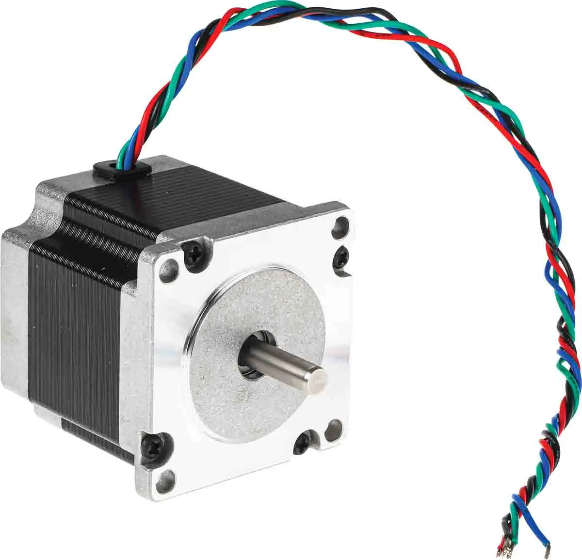 Produktfoto 1 von RS PRO 1.8 ° Schrittmotor 2.5 V / 2.8 A 1.26 Nm, 56.4 x 56.4 mm Wellen-Ø 6.35 mm