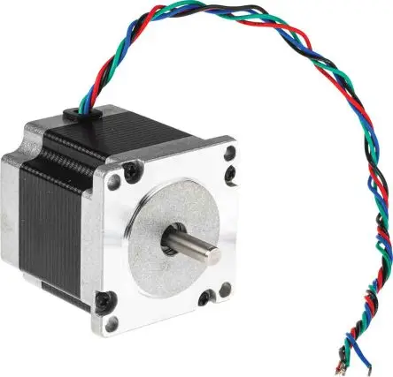 Produktfoto 1 von RS PRO 1.8 ° Schrittmotor 2.5V / 2.8A 1.26Nm, 56.4 x 56.4 mm Wellen-Ø 6.35 mm