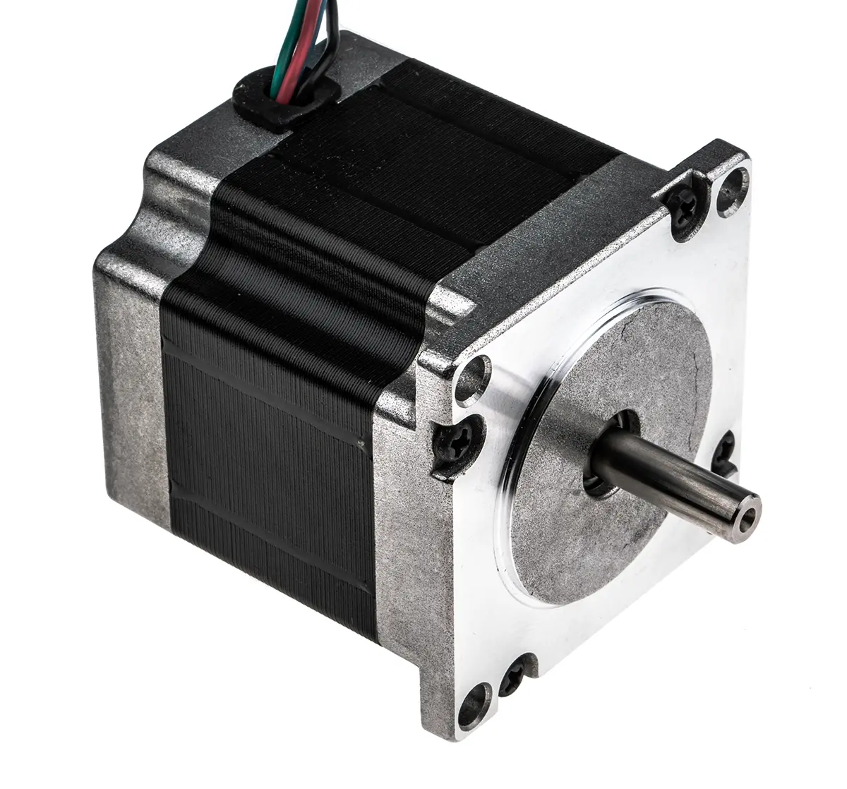 Produktfoto 1 von RS PRO 0.9 ° Schrittmotor 2.5 V / 2.8 A 1.26 Nm, 56.4 x 56.4 mm Wellen-Ø 6.35 mm