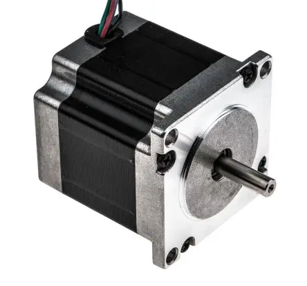 Produktfoto 1 von RS PRO 0.9 ° Schrittmotor 2.5V / 2.8A 1.26Nm, 56.4 x 56.4 mm Wellen-Ø 6.35 mm
